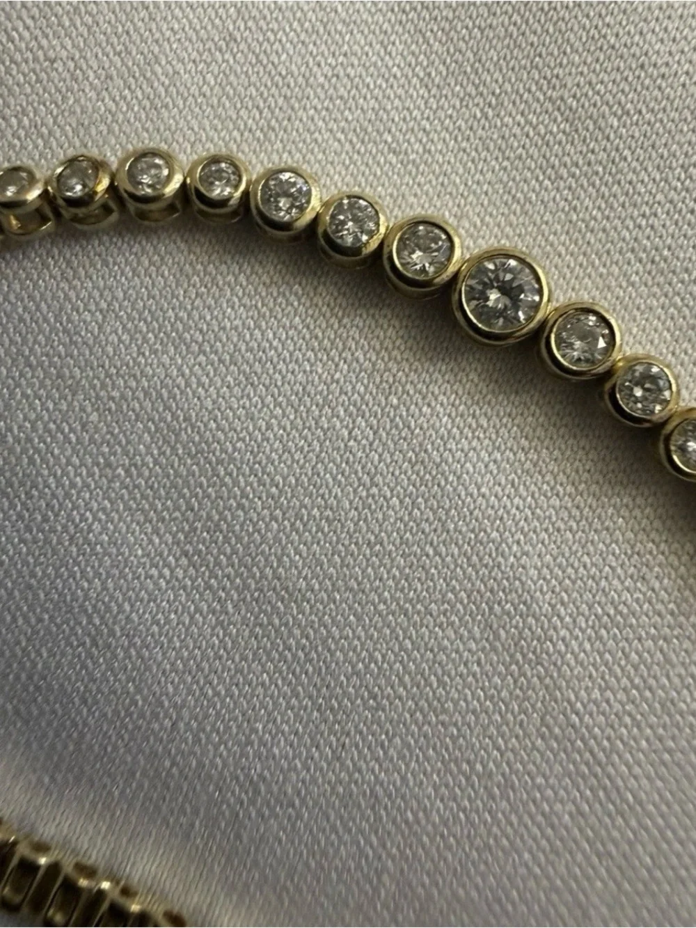 925 Sterling Silver 14K Gold Plated 1.60TCW Lab Grown Diamond Tennis Bracelet